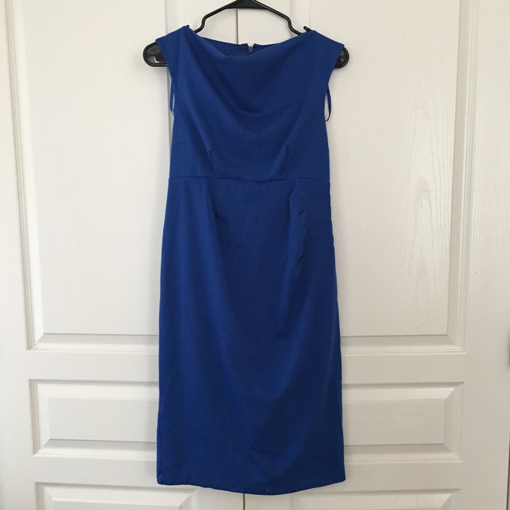 Royal blue maternity sheath dress